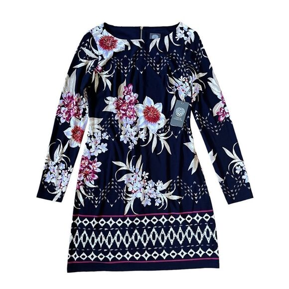 New Floral Vince Camuto Long Sleeve Dress Size